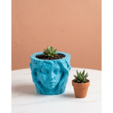 Dekoratif 3D Kadın Yüzü Ağaç Tasarımlı Saksı Vazo Modern Ev Dekoru Dekoratif 3D Kadın Yüzü Ağaç Tasarımlı Saksı Vazo Modern Ev Dekoru