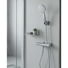 Çok Fonksiyonlu 4 Modlu El Duşu Başlığı Krem Duş Seti Spiral Hortumlu