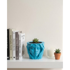 Sanatsal Kadın Yüzü Ağaç Detaylı 3D Baskı Dekoratif Vazo Saksı Sanatsal Kadın Yüzü Ağaç Detaylı 3D Baskı Dekoratif Vazo Saksı