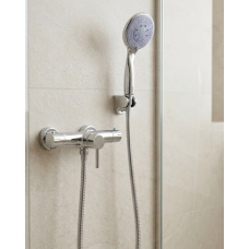 Mavi 4 Fonksiyonlu El Duşu Başlığı Seti Spiral Hortum ve Duş Askısı Mavi 4 Fonksiyonlu El Duşu Başlığı Seti Spiral Hortum ve Duş Askısı